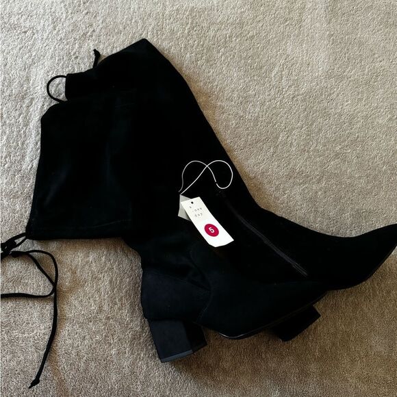 A New Day Memory Foam Black Boots - Picture 1 of 3